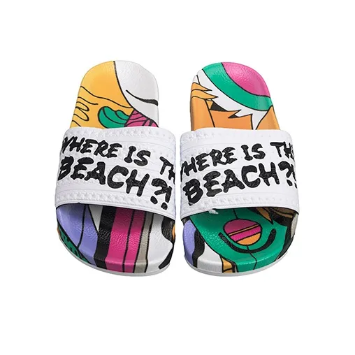 Adidas Adilette Slide Slippers Unisex White/Multicolor-3