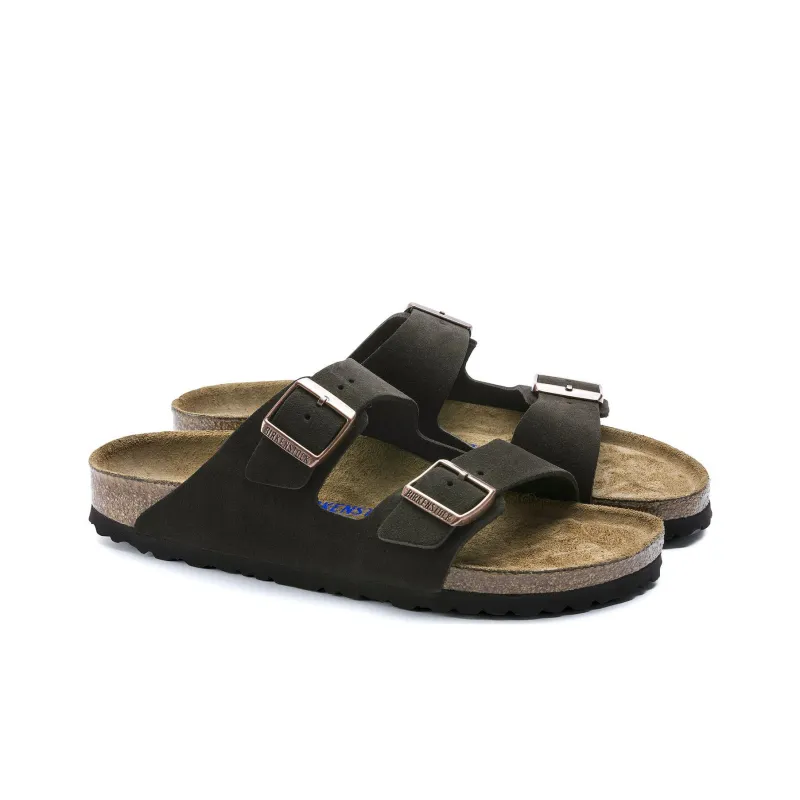Birkenstock Arizona Soft Footbed Suede Leather Narrow Fit 'Mocha'-2