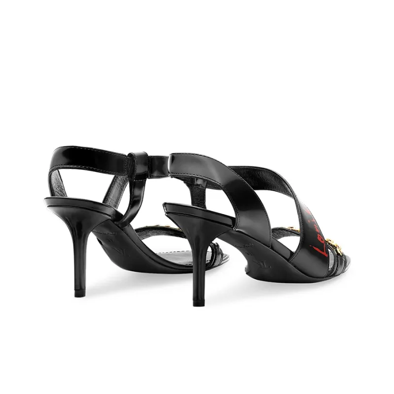 LOUIS VUITTON Grace Slim Heel High Heels Women's Black-3