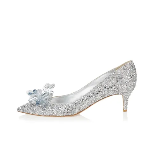 Jimmy Choo Allure High Heels Women's Silvery White