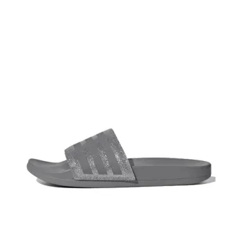 Adidas Adilette Comfort Slides '3 Stripes Shimmer Grey Platinum' Women's