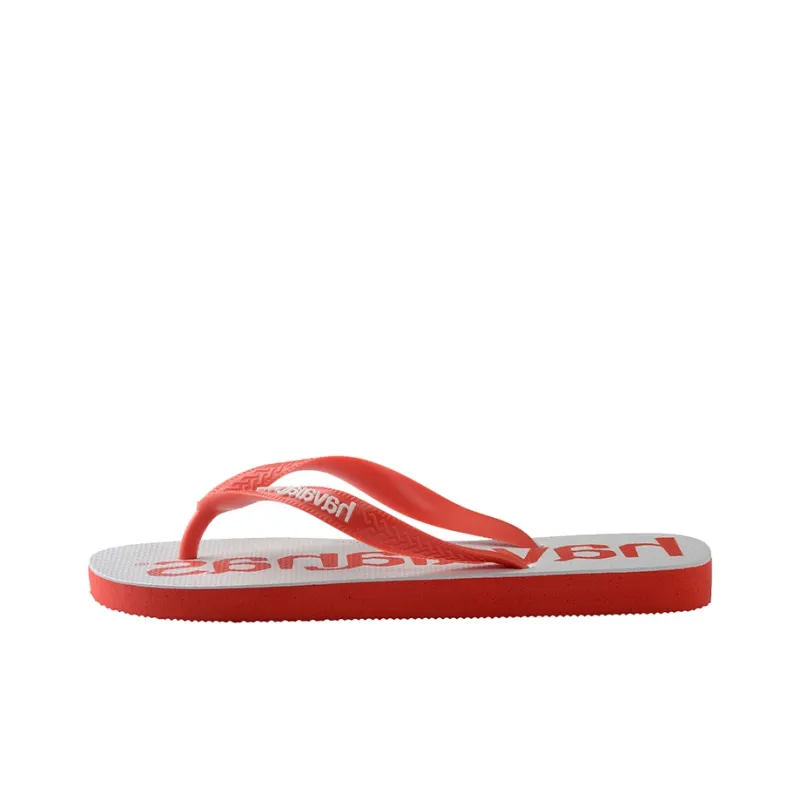Havaianas Logomania 2 Stylish Sandals Unisex Silver Red-1
