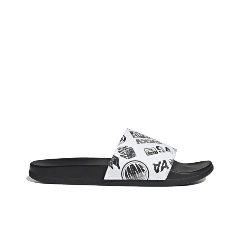 Adidas Adilette Comfort Slide 'All Over Logos White'-1