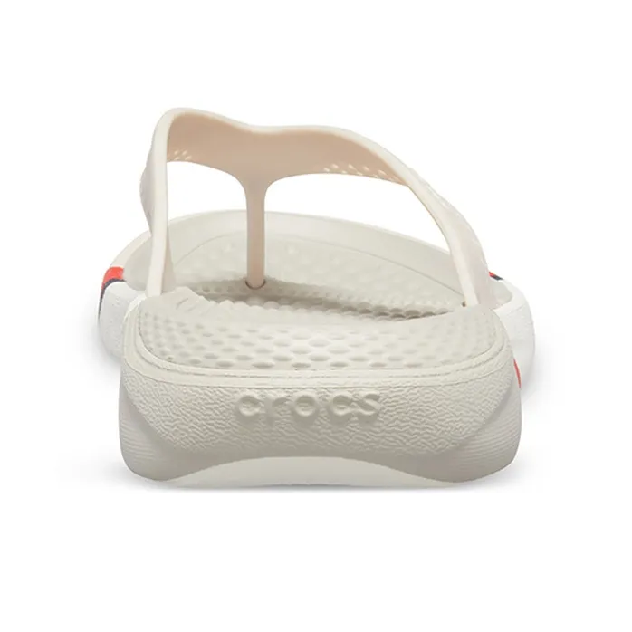Crocs LiteRide Colorblock Slides 'White Red'-5