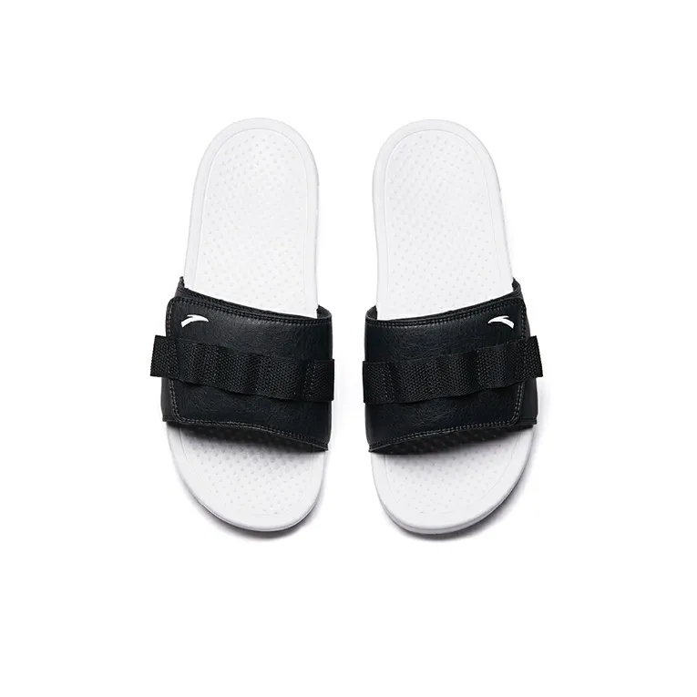 ANTA Slide Slippers Men Black White-3