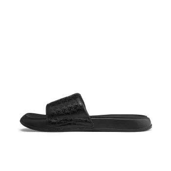 Kappa Stitching Slip Resistant Abrasion Resistant Slide Slippers Unisex Black