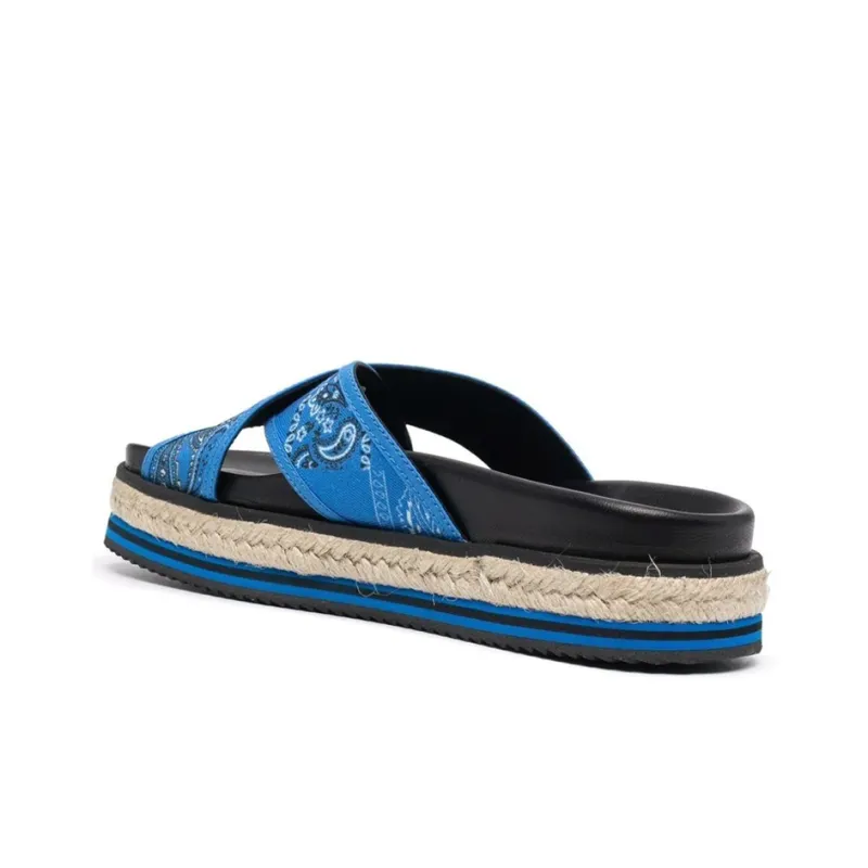 KENZO Bandana-print Platform Sandals-3