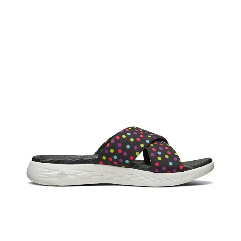 Skechers On The Go Slide Slippers Women's Black/Colorful Color-1