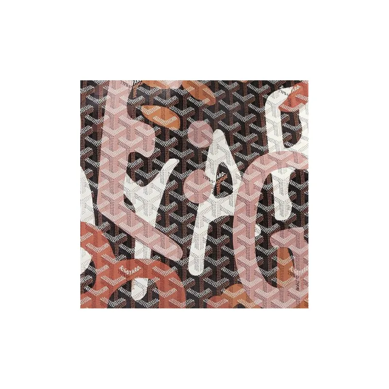 GOYARD Saint Louis Canvas With Leather Combo Tote Bag One Shoulder Handbags Large Size Unisex Black/Pink-4
