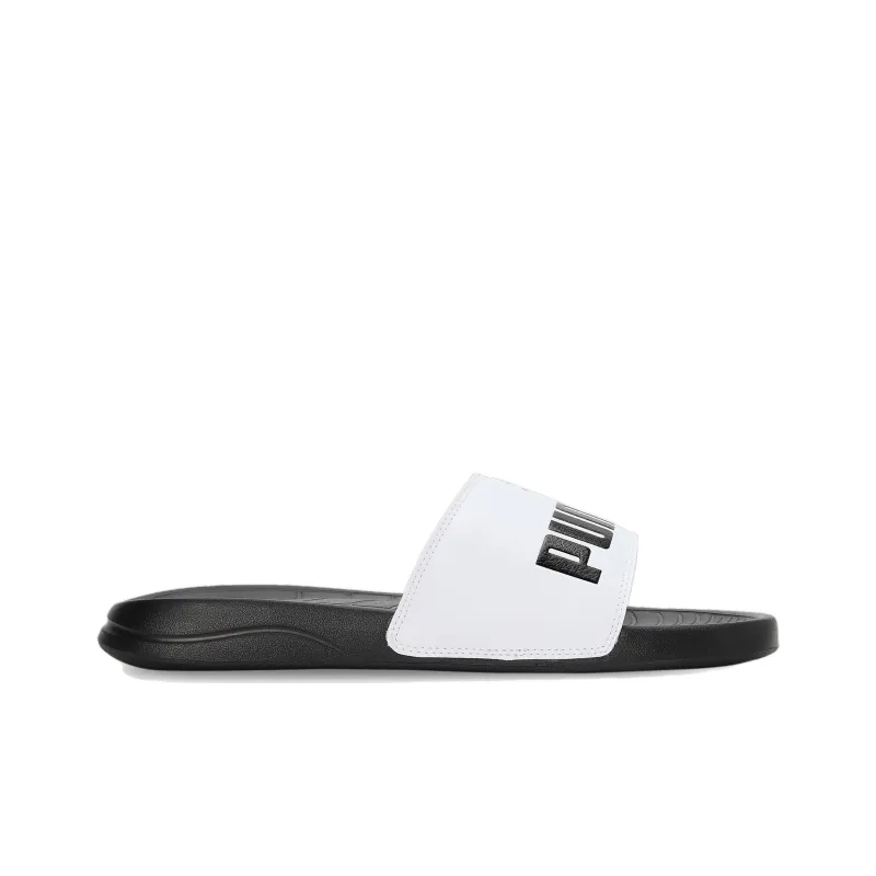 PUMA Popcat 20 Rubber Sole Slide Slippers Unisex White Black-1