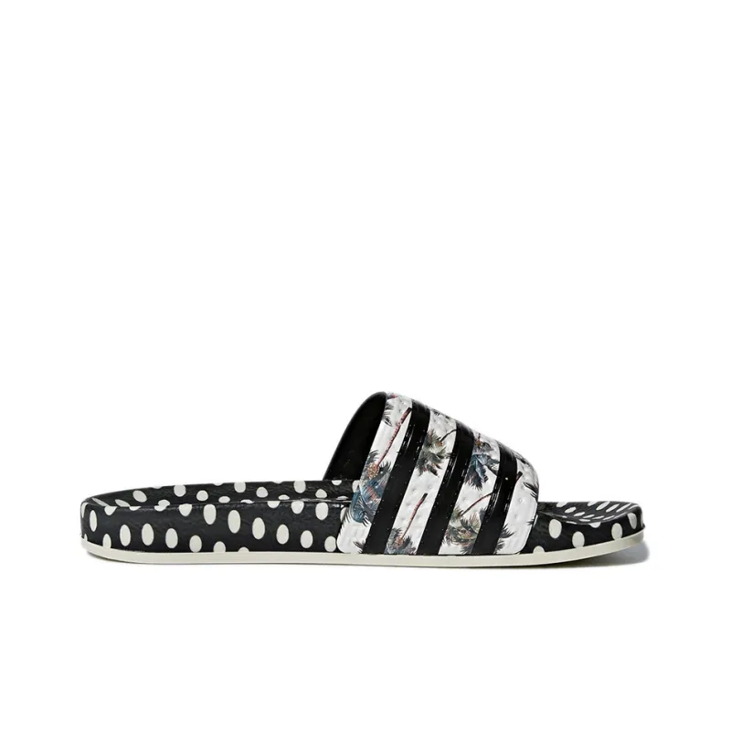 Adidas Adilette Supplier Color Black White Women's-1