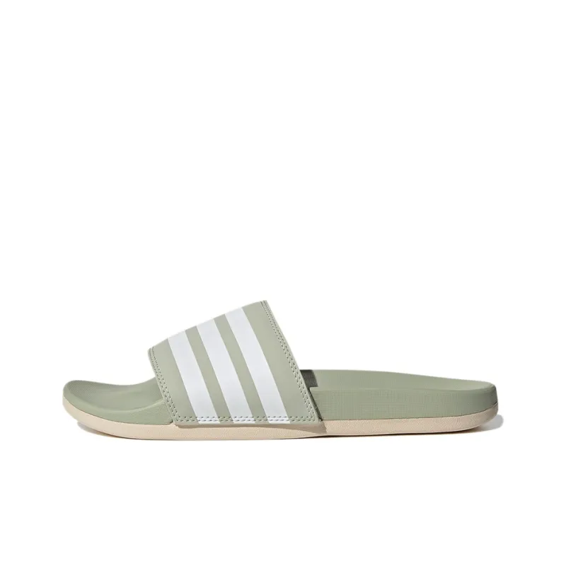 Adidas Adilette Comfort Slides 'Halo Green Ivory' Women's-0
