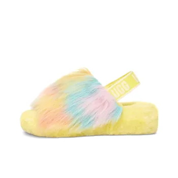 UGG Fluff Yeah Tie Dye Yellow Women's