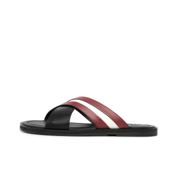 BALLY Slide Slippers Men's Black White Red