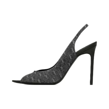 SAINT LAURENT Open Toe Slingback Heeled Sandals Women's