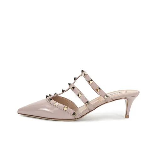 Valentino Rockstud High Heels Women's Light Brown