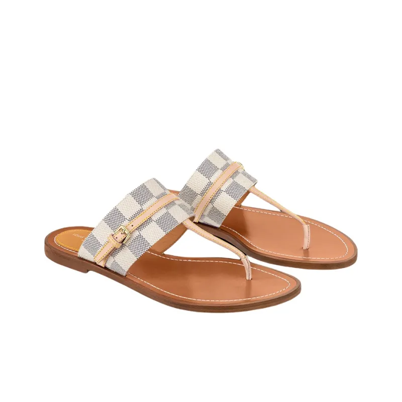 LOUIS VUITTON Palma Slip-Resistant Flip Flops Women's Brown-3