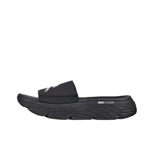 Skechers Max Cushioning Slide Slippers Men Black/White