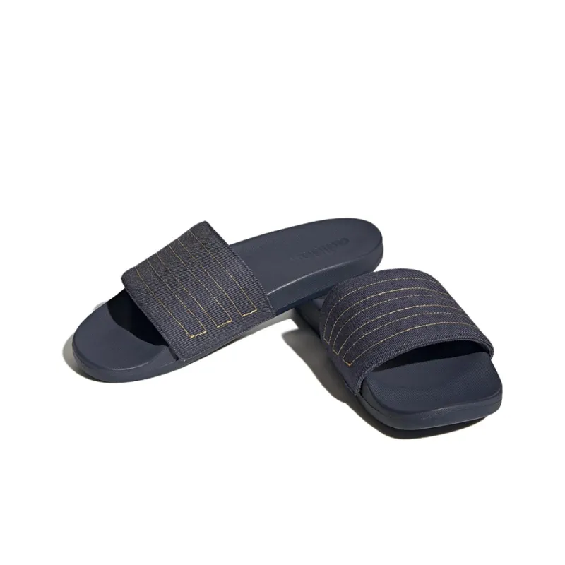 Adidas Adilette Comfort Slides Shadow Navy Preloved Yellow-2