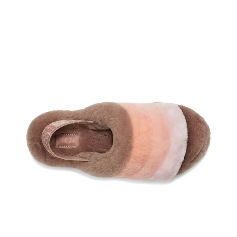 UGG FLUFF YEAH Sandal Women's Walnut Wood Color-4