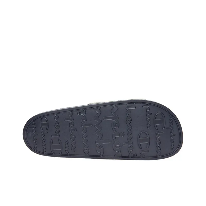 Champion Campus Slide Slippers Unisex Blue White-4