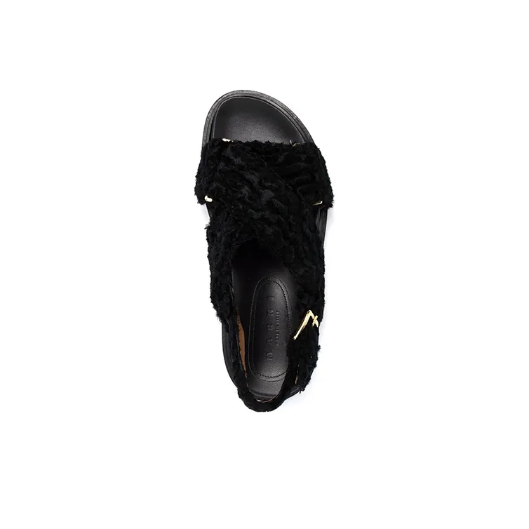 MARNI Fussbett Beach Sandals Women's Black-3