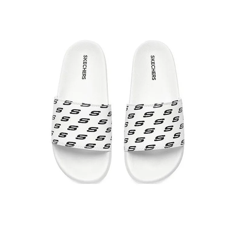 Skechers Side Lines 2 Sports Slippers Women's Black White-4