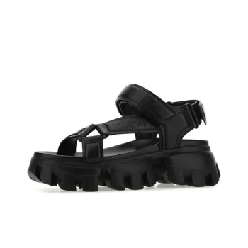 PRADA Nastro Sandal Black Leather