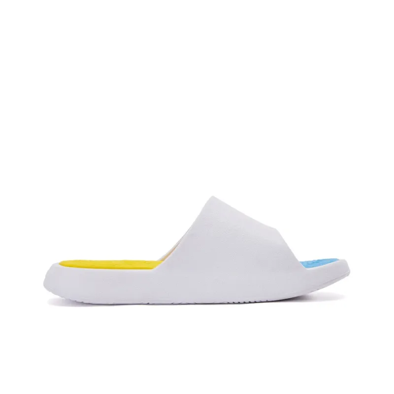 PEAK EVA Quiet Slide Slippers Women's White Tropical Blue-1
