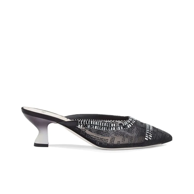FENDI Colibri Stylish Sandals Women's Black-1