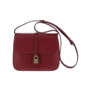 CELINE Tabou Smooth Calf Leather Shoulder Bag Crossbody Bag Regular Women's Burgundy