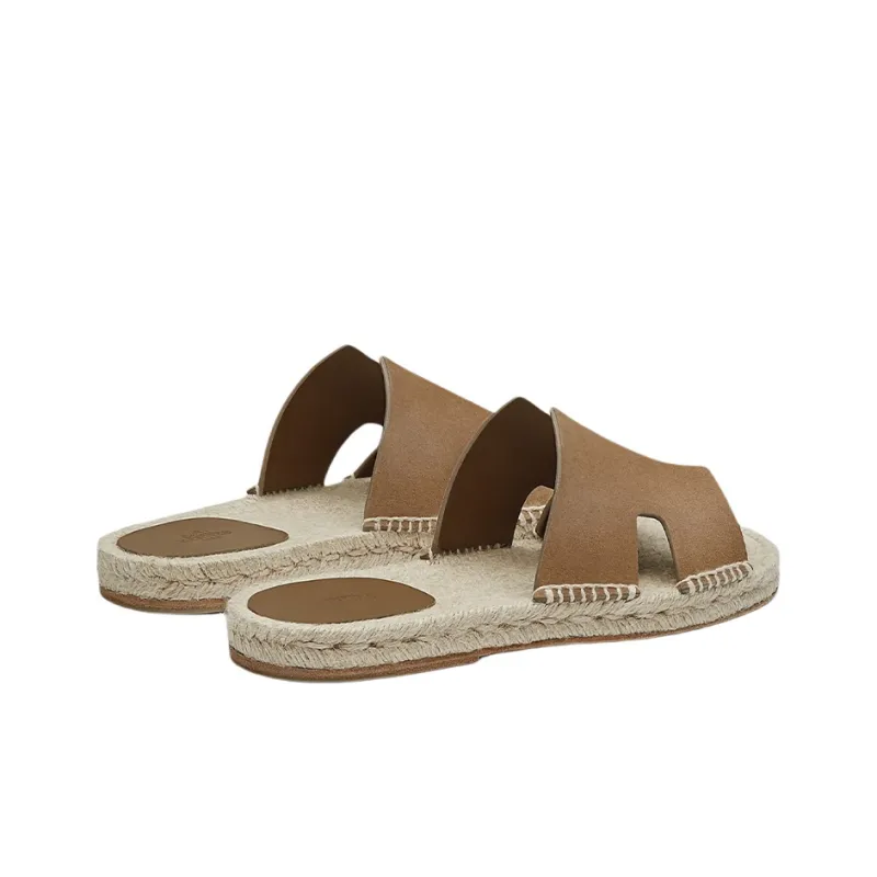 HERMES Antigua Stylish Sandals Men's Brown-2