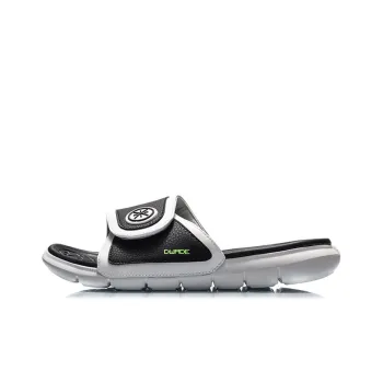 LiNing WOW Rubber Sole Quiet Abrasion Resistant Slide Slippers Men's Black