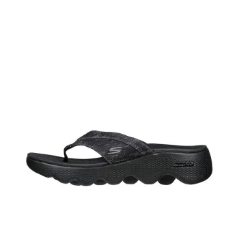 Skechers Go Walk Massage Fit Rubber Sole Slide Slippers Women's Black