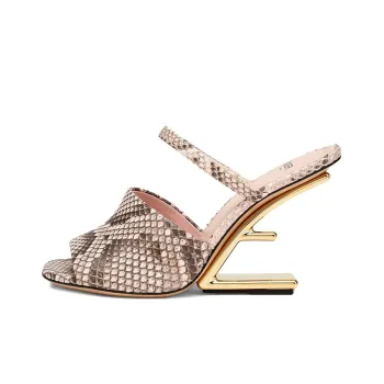FENDI FirstFendi First Rubber Sole Abrasion Resistant Slide Slippers Women's Pink
