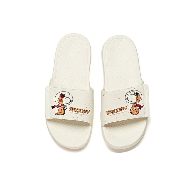 SNOOPY x Anta Life Collection Slide Slippers Men's White Yellow-2