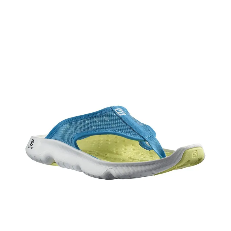 SALOMON Reelax Moc 5.0 Rubber Sole Flip Flops Men's Blue Yellow-2
