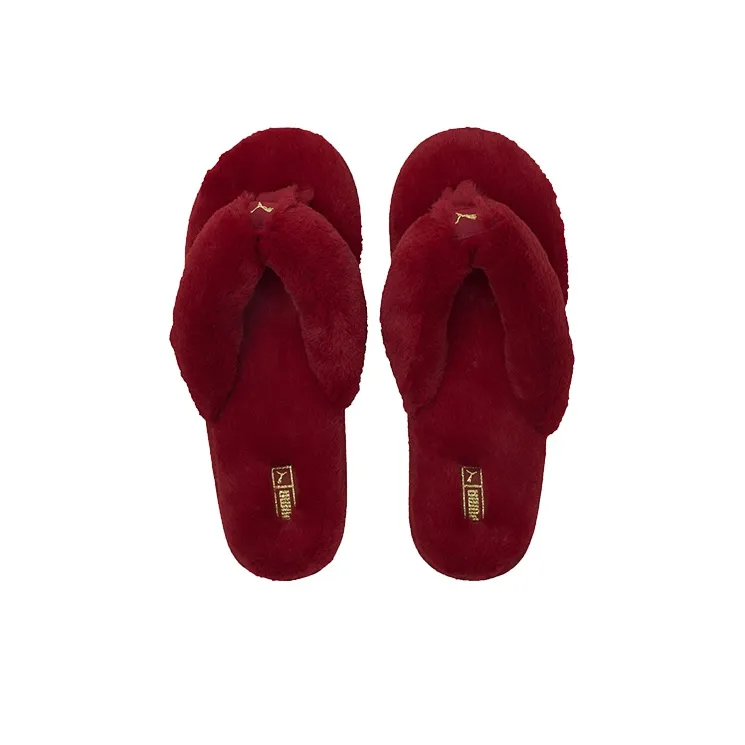 PUMA Fluff Flip Slides 'Persian Red Team Gold' Women's-2