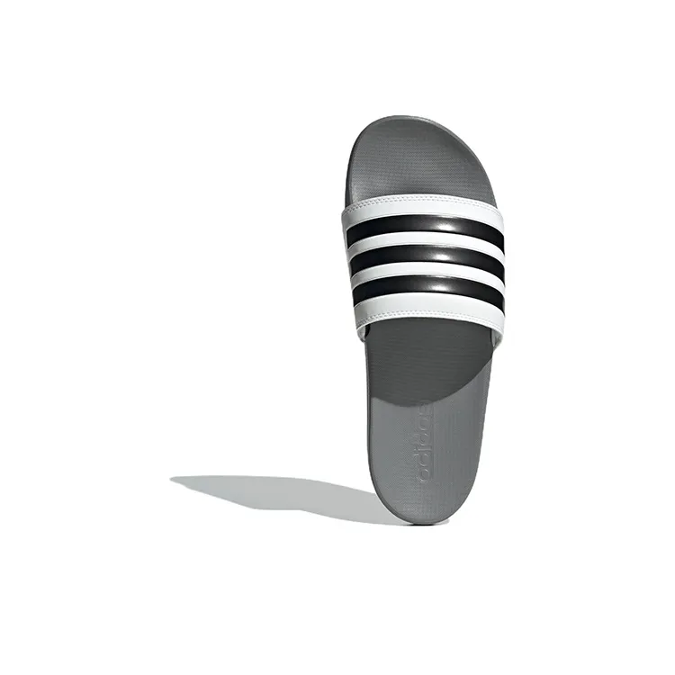 Adidas Adilette Comfort Slides Cloud White Core Black Grey Three-4