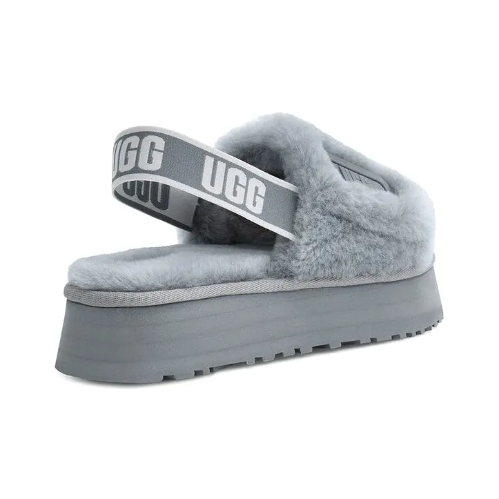 UGG Disco Slide Cozy Thick Sole Casual Slipper Gray Women's-4
