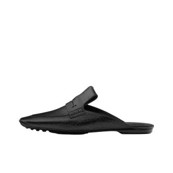 HERMES Closed Toe Slippers Women's Black