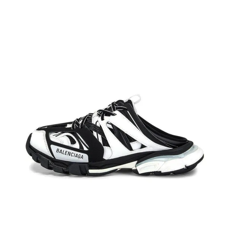 Balenciaga Track Mule Black White-0