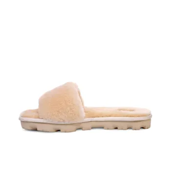 UGG Rubber Sole Slip Resistant Antibacterial Slide Slippers Women's Natural