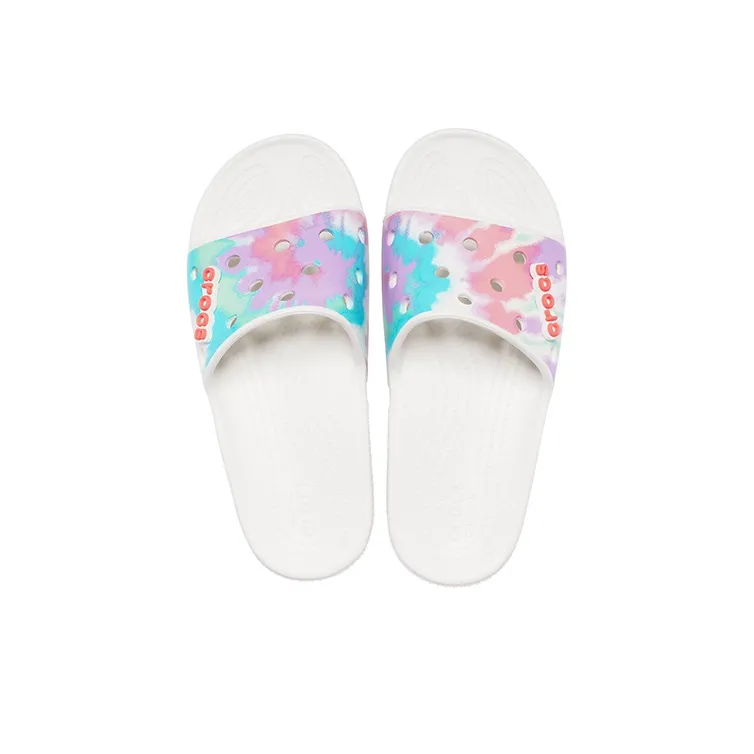 Crocs Classic Tie Dye Pattern Slippers Multi Color-3