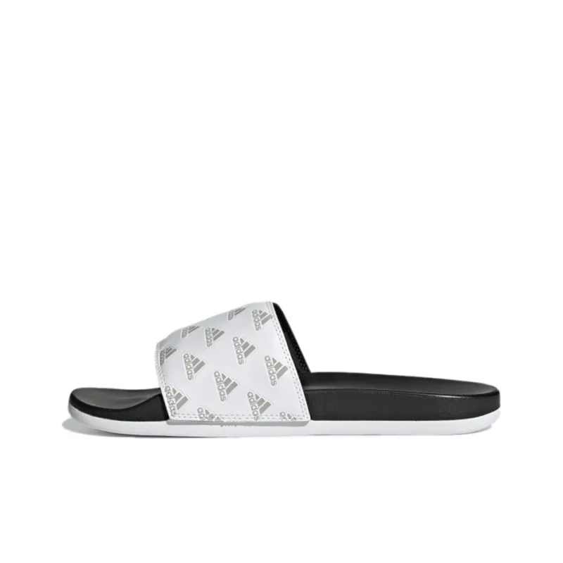 Adilette Adidas Comfort Slide 'Repeat Logo - White'-0