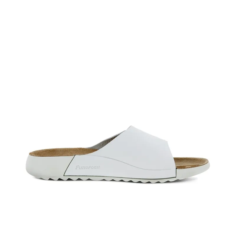Ecco Rubber Sole Slide Slippers Women's White-1