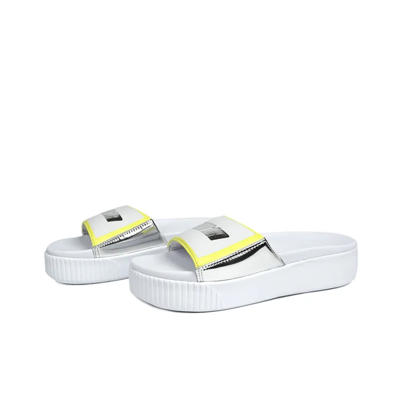 PUMA Platform Slide Tz 'White Silver' Women's-2