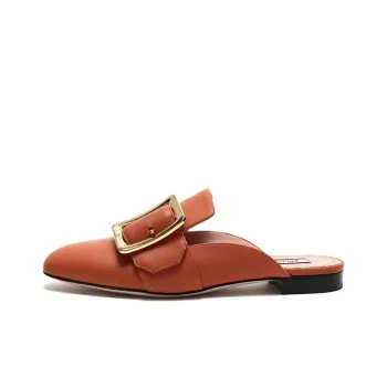 BALLY Closed Toe Slippers Women's Orange Red
