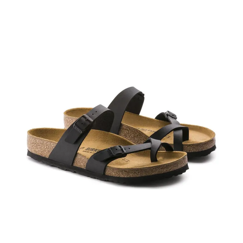 Birkenstock Mayari Birko Flor Narrow Fit 'Black'-3