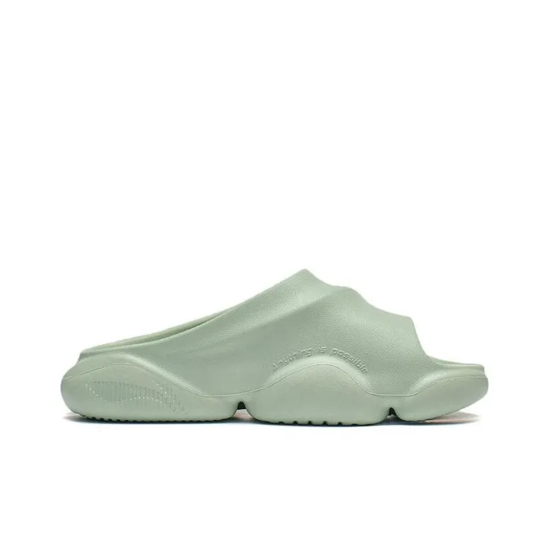 LiNing BADFIVE Slide Quiet Abrasion Resistant Slide Slippers Women's Aqua Celadon Green-1